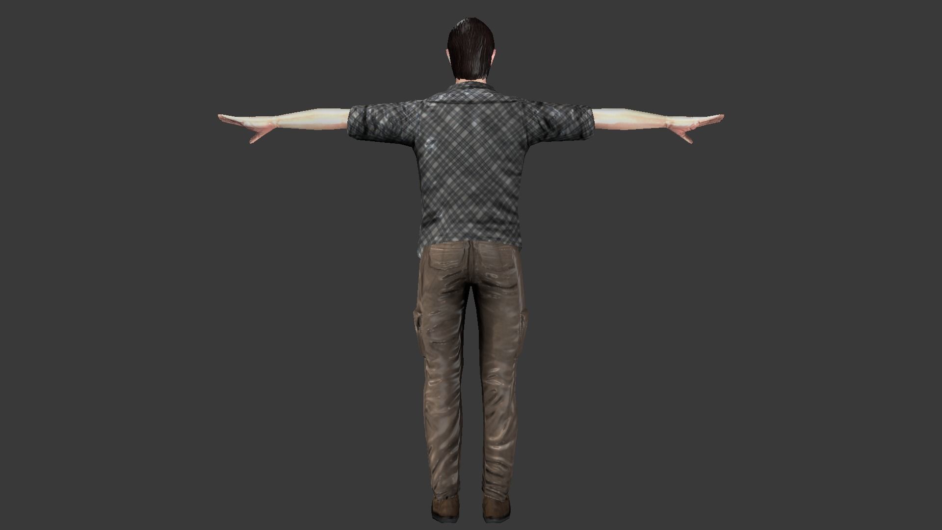 Male Character Animated Low-poly 3D model_31