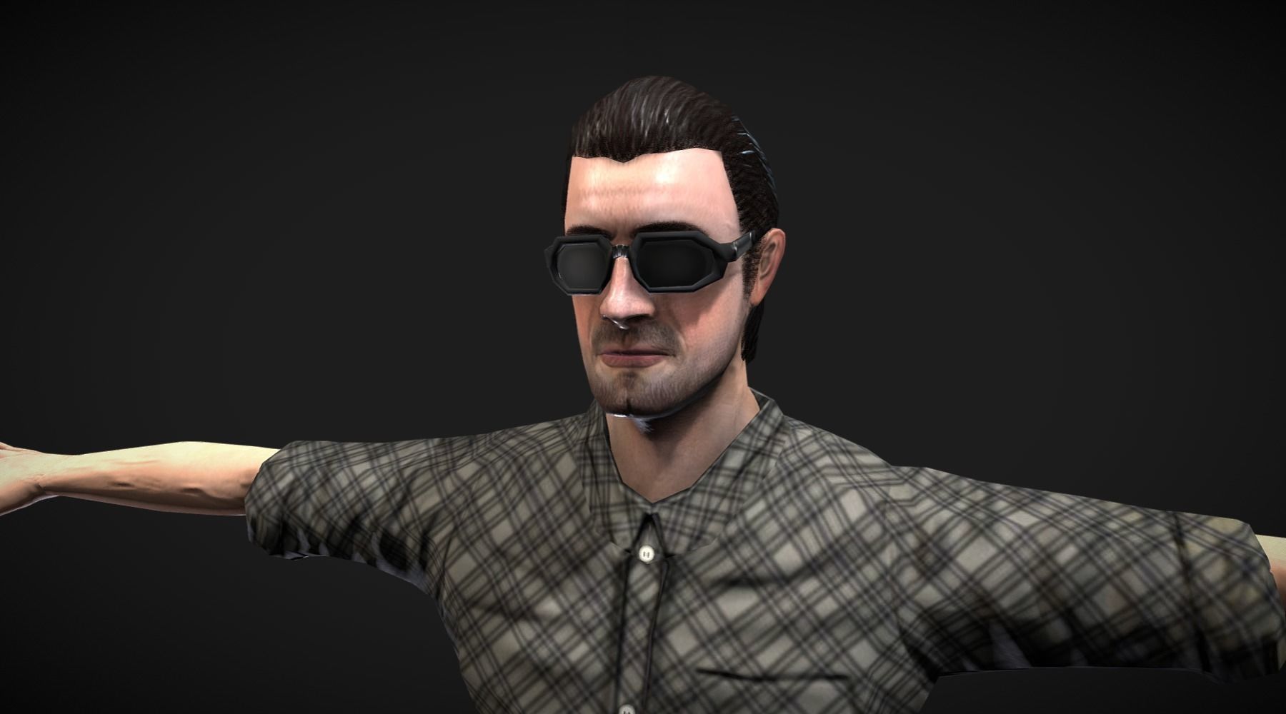 Male Character Animated Low-poly 3D model_53