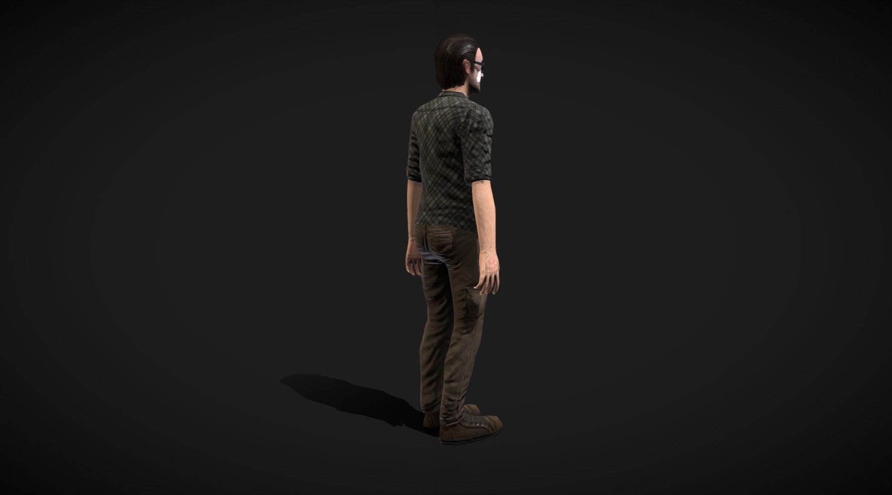 Male Character Animated Low-poly 3D model_5