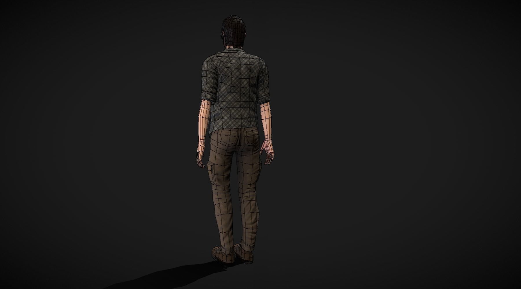 Male Character Animated Low-poly 3D model_12