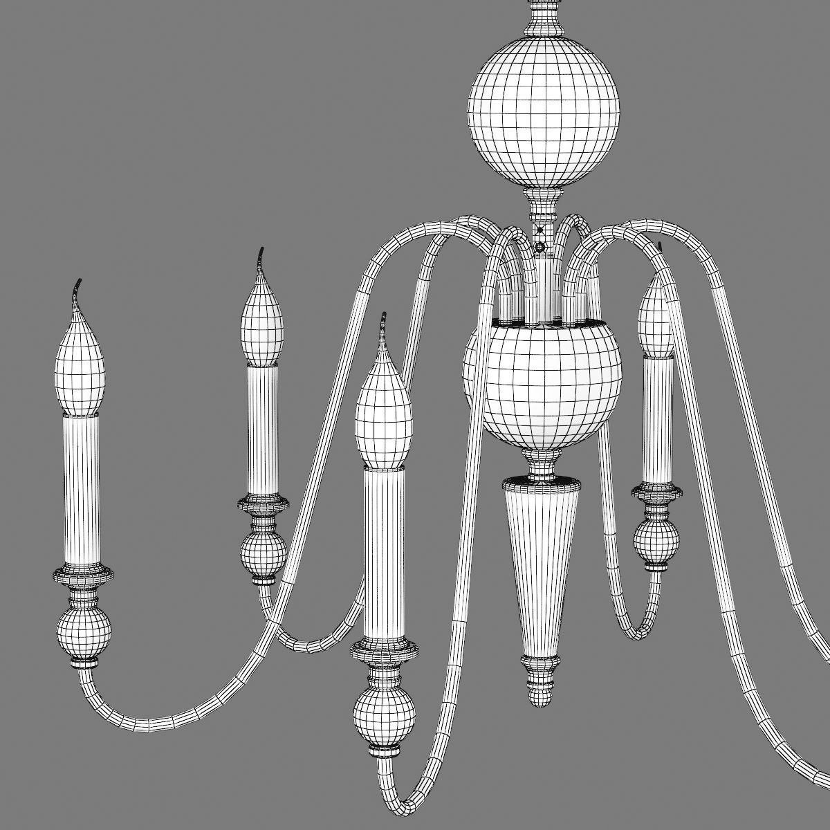 732067 Ragno Lightstar Chandelier 3D model_8