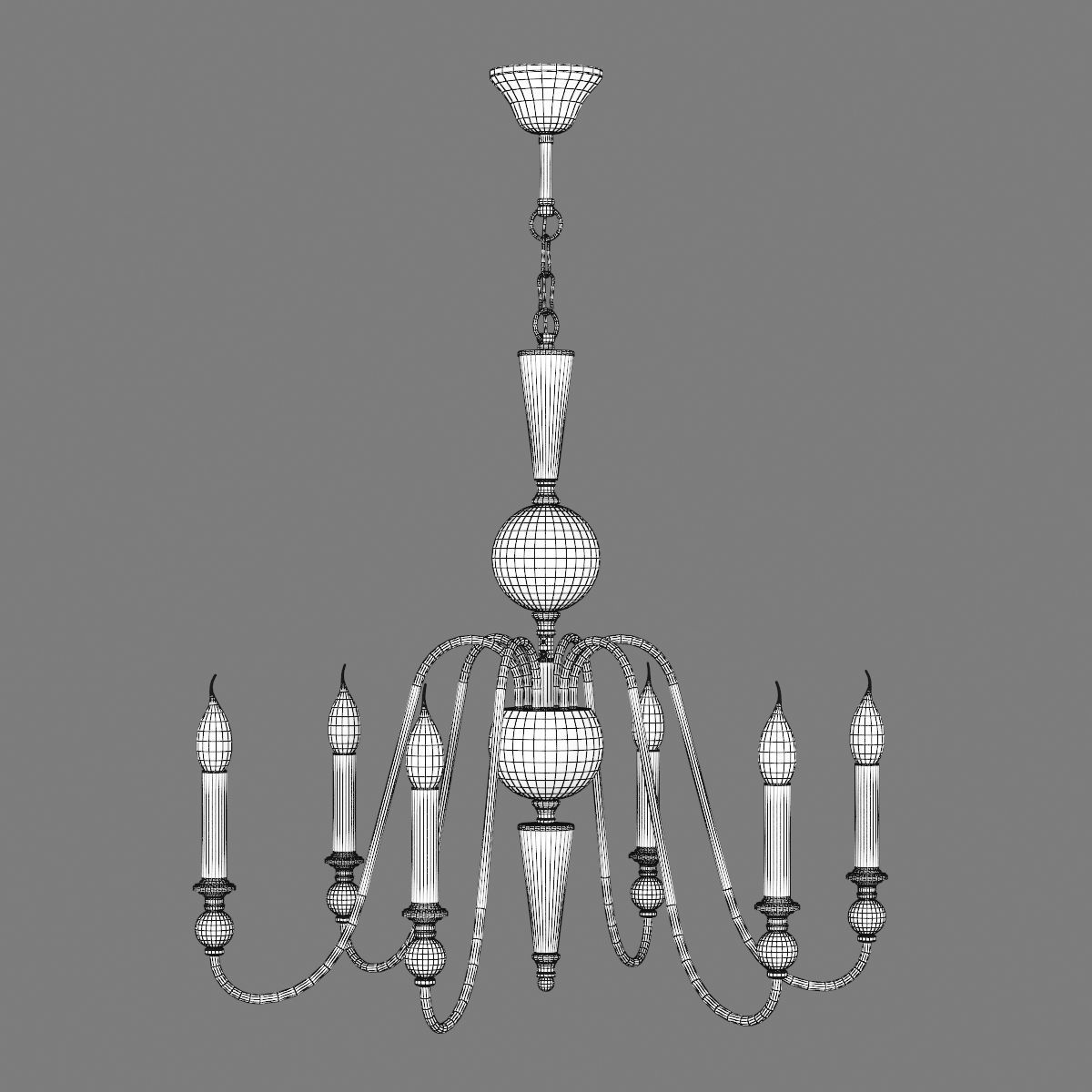 732067 Ragno Lightstar Chandelier 3D model_6
