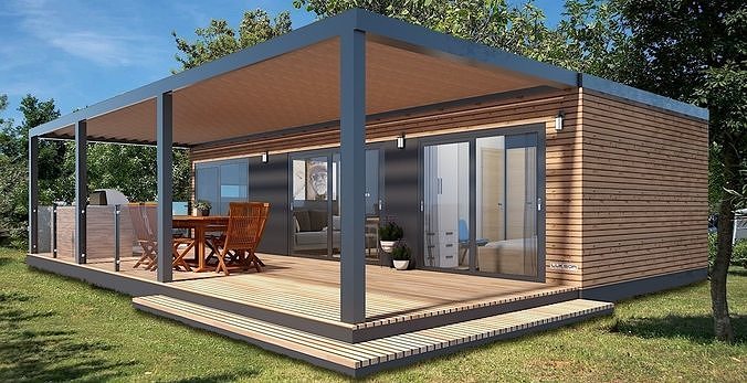 mobile home tiny house vacation house on 40m2 3dmodel 3D model