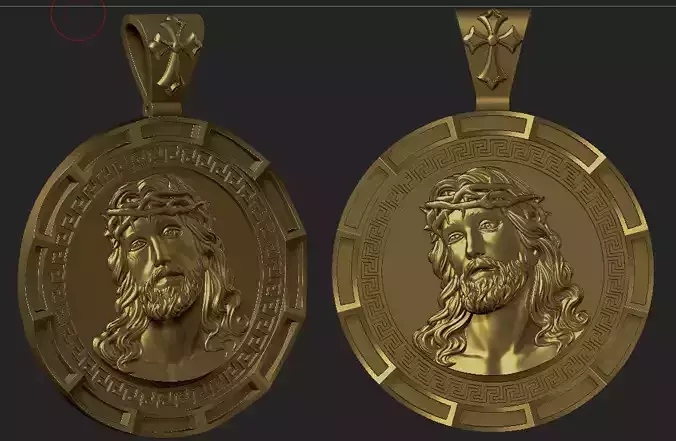 Jesus pendant 3D MODEL 3D print model