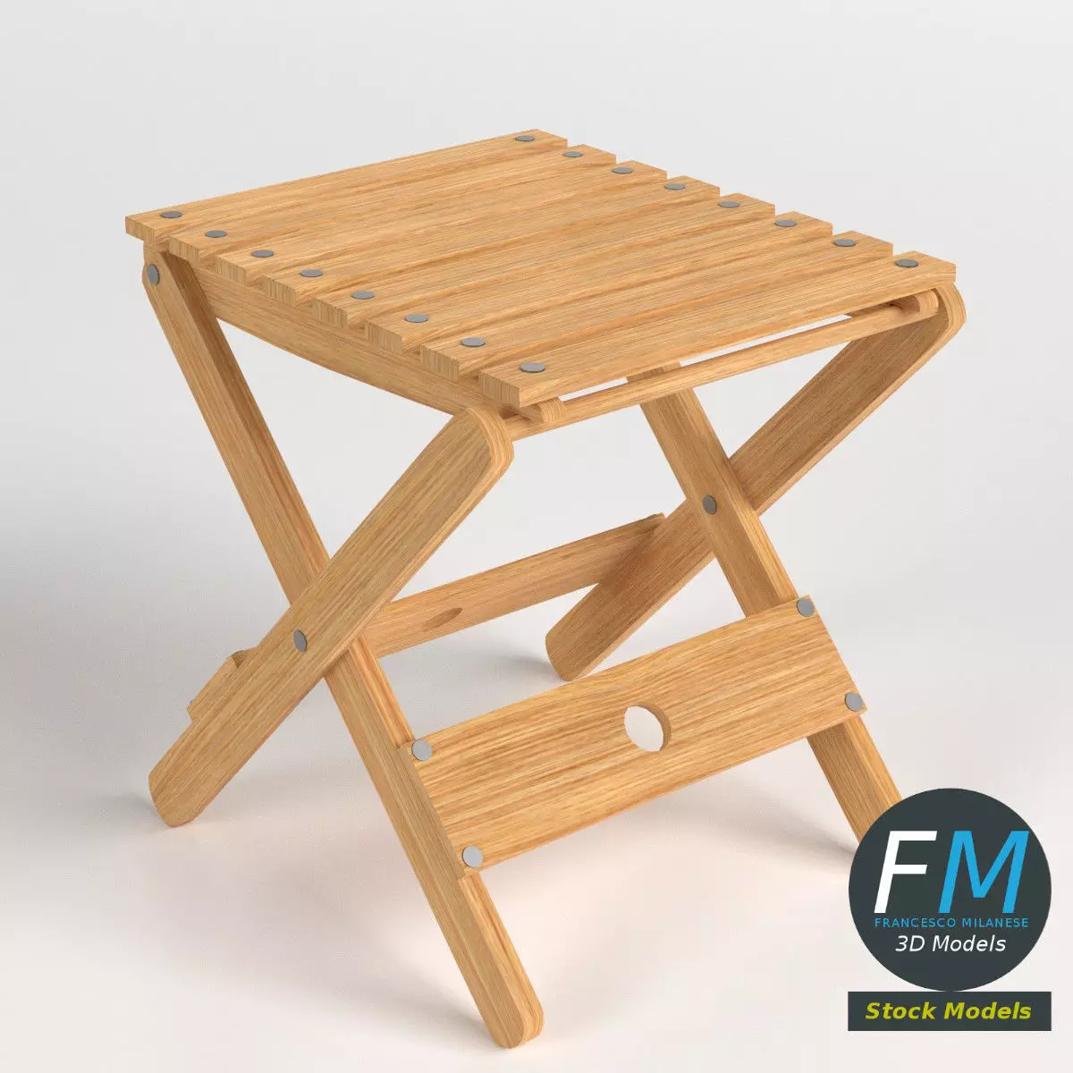 Folding stool 2 3D model_0