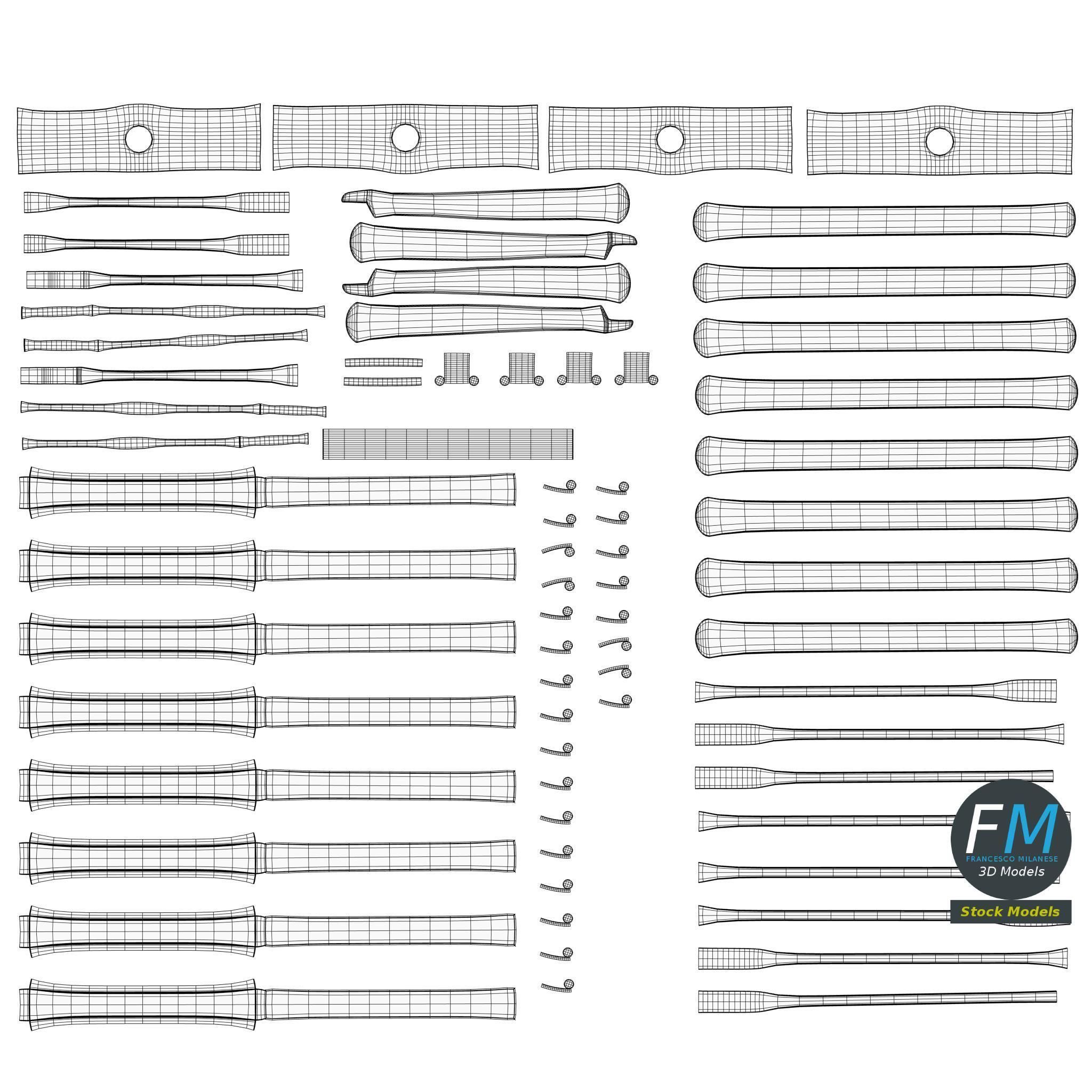Folding stool 2 3D model_11