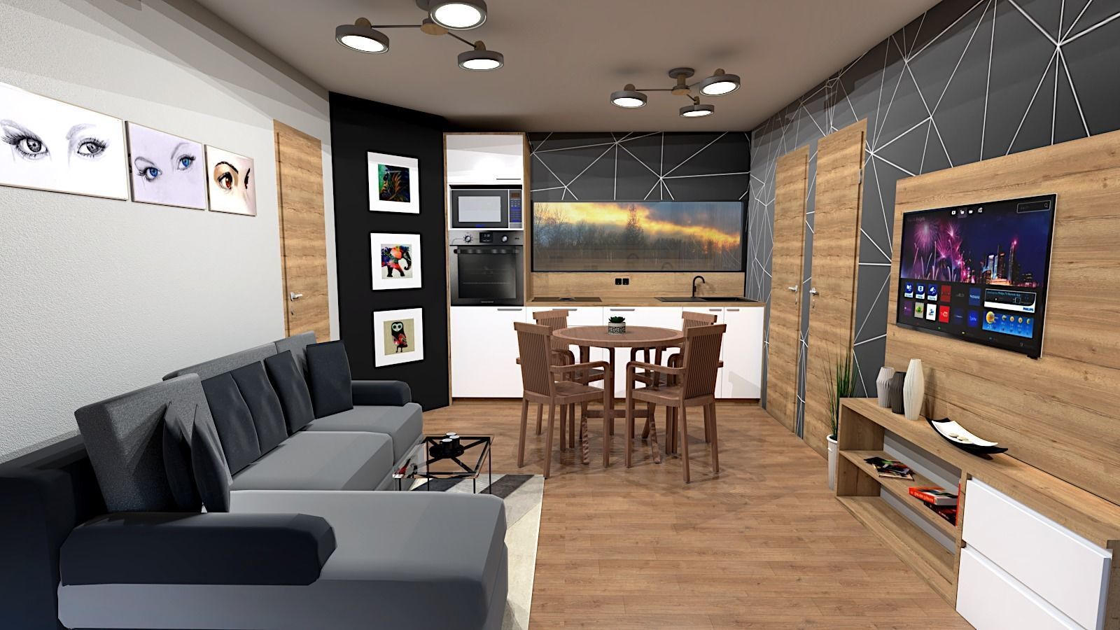 modern mobile home tiny house vacation house on 40m2 3D model_19