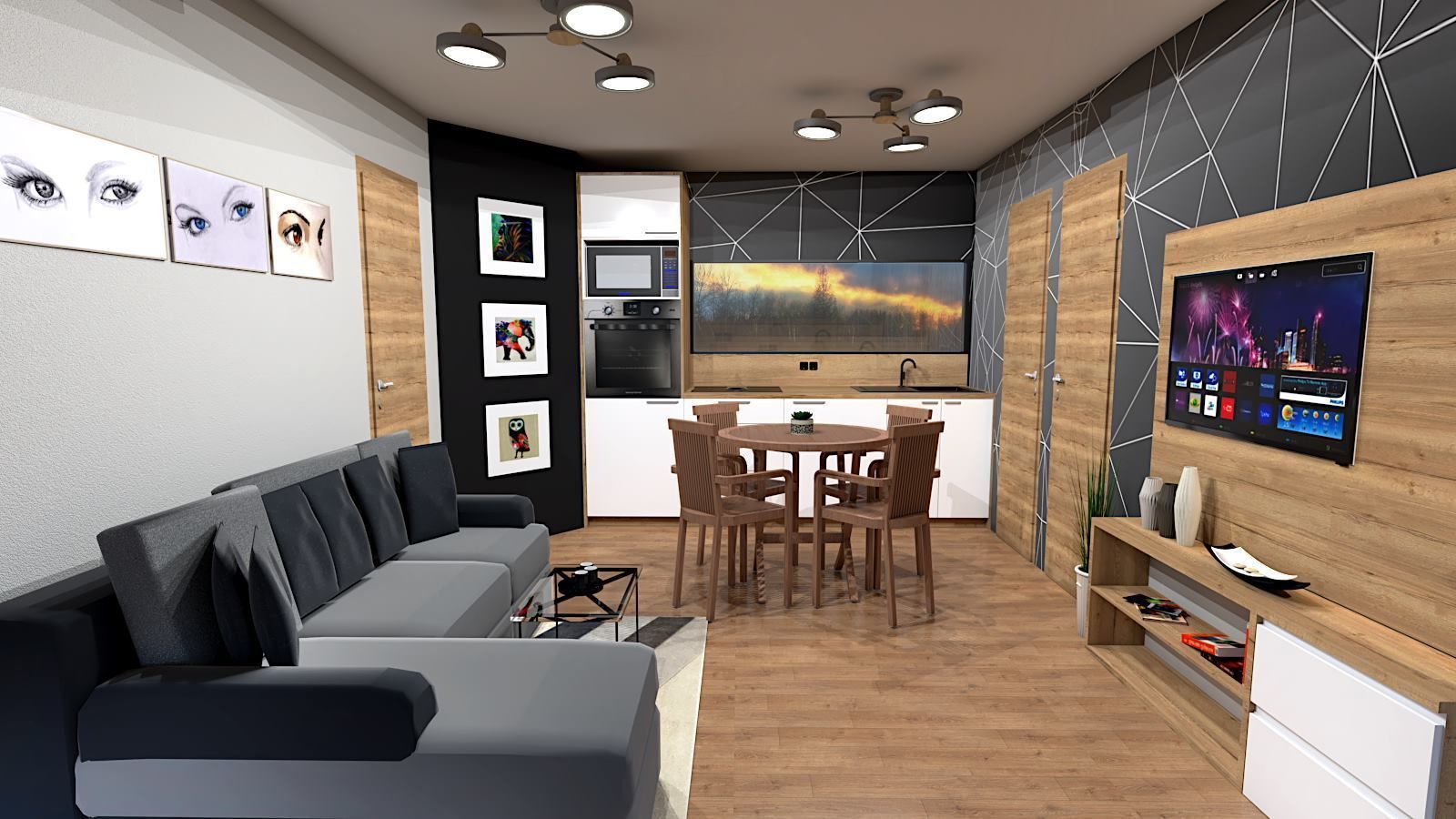 modern mobile home tiny house vacation house on 40m2 3D model_5