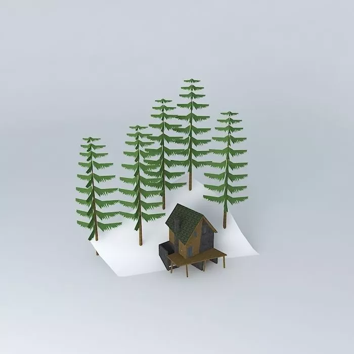 Mountain Shelter Free 3D model