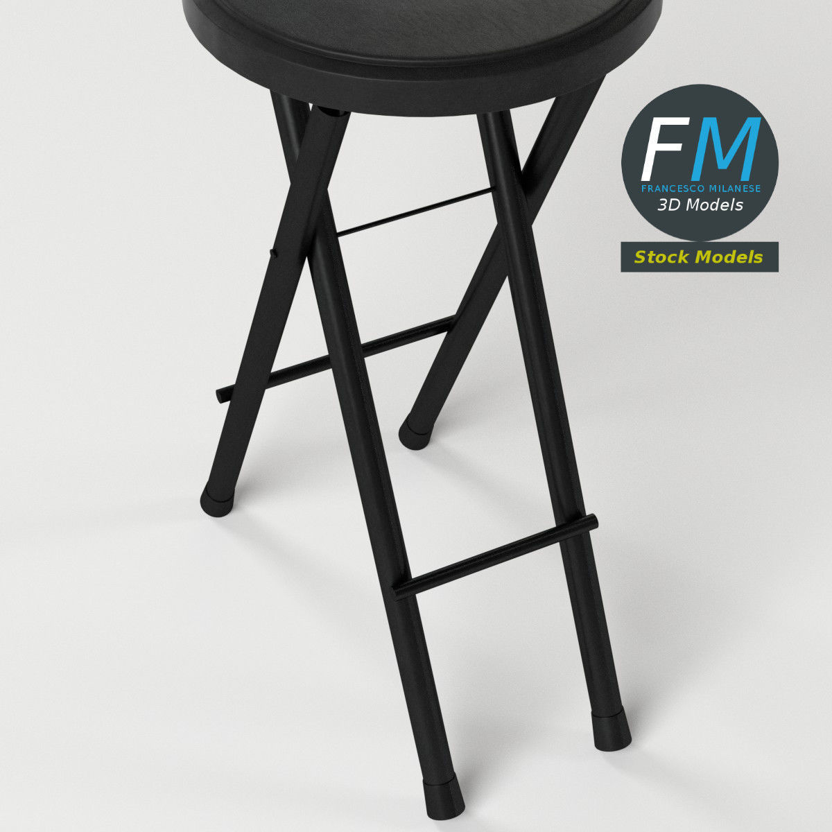 Folding stool 3 3D model_5