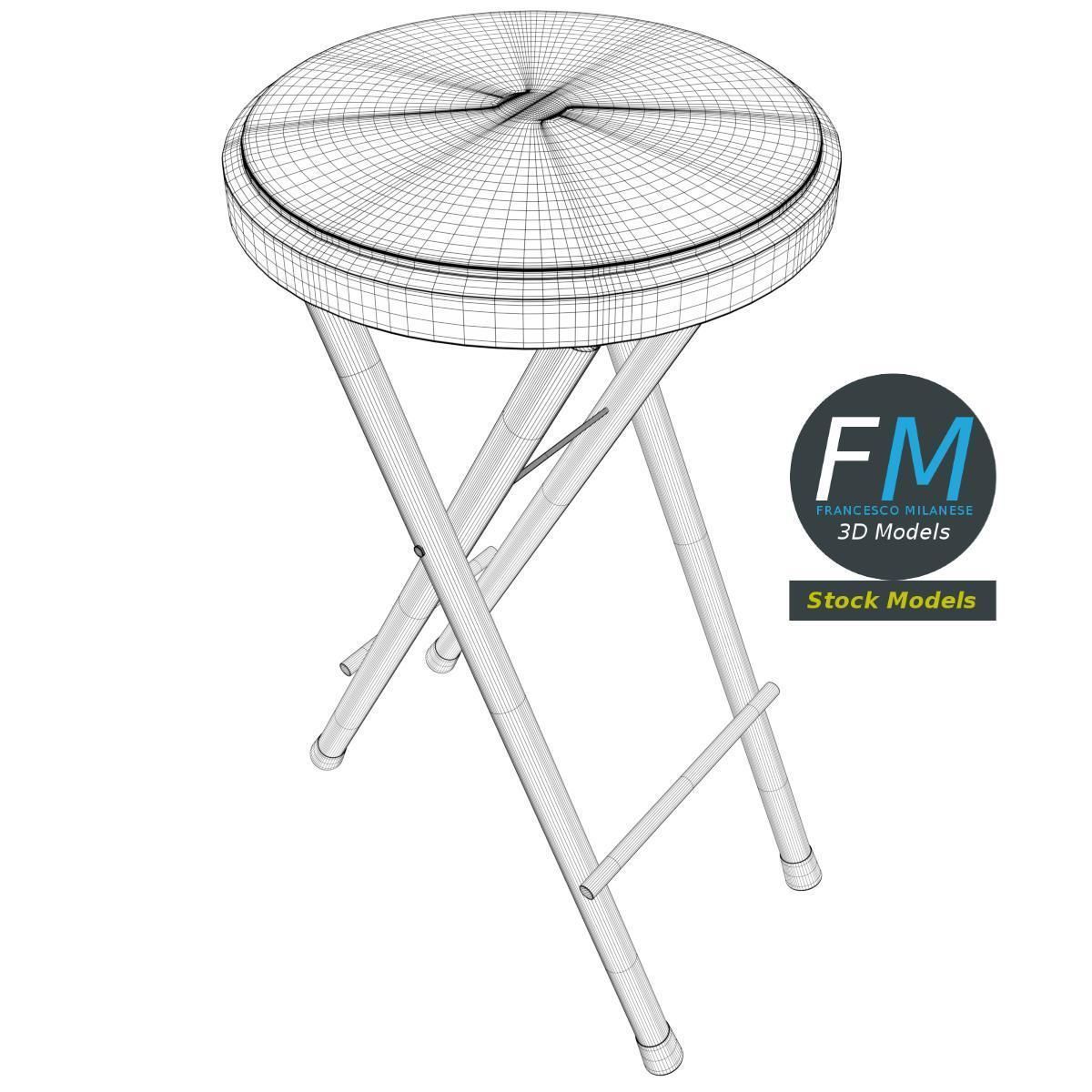 Folding stool 3 3D model_7