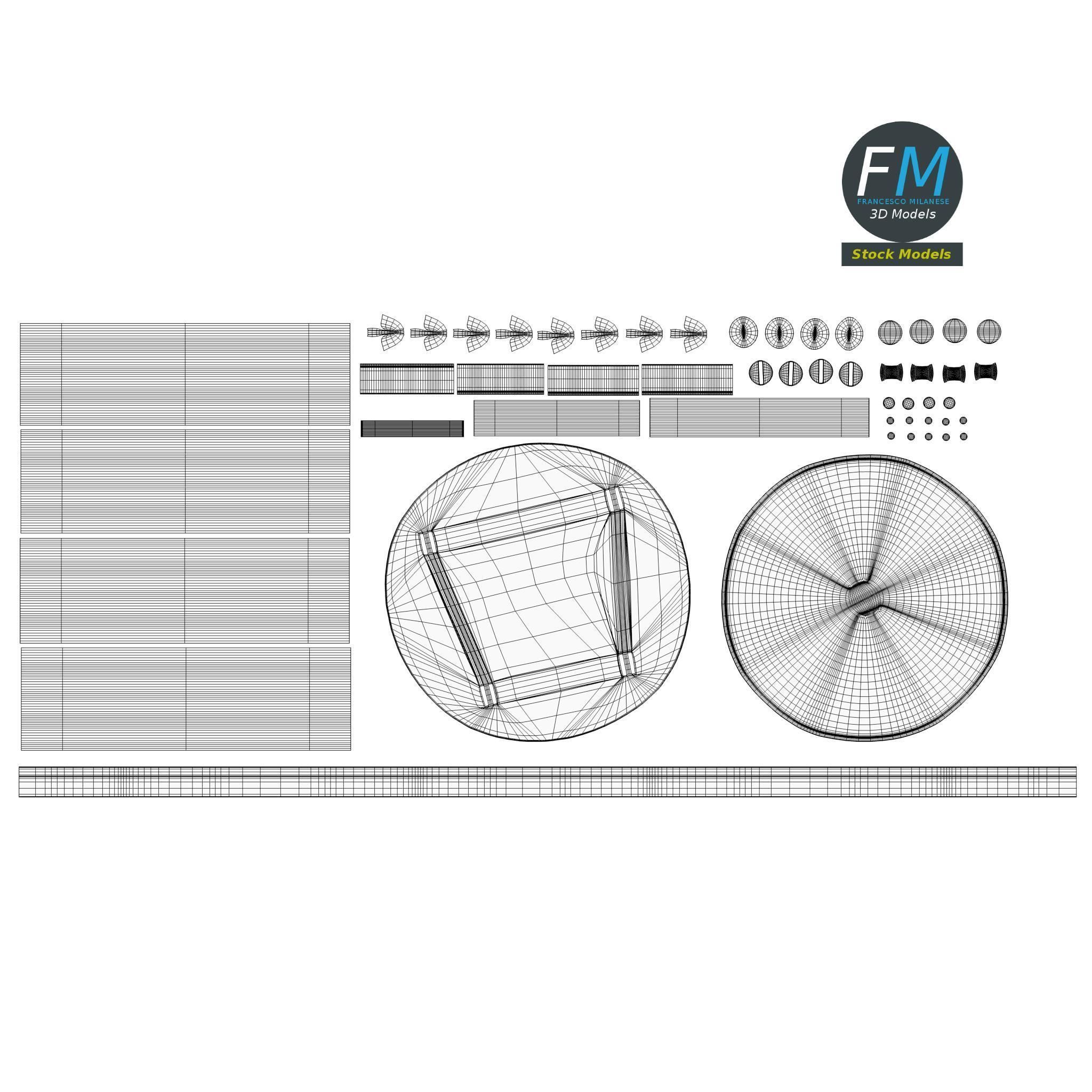 Folding stool 3 3D model_11