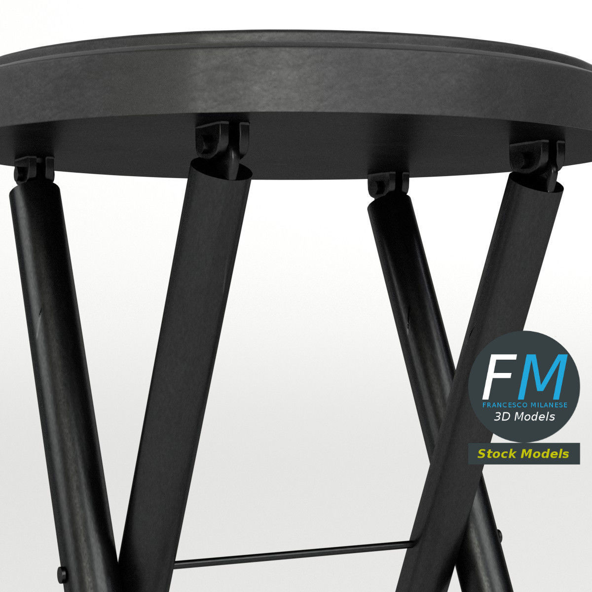 Folding stool 3 3D model_4