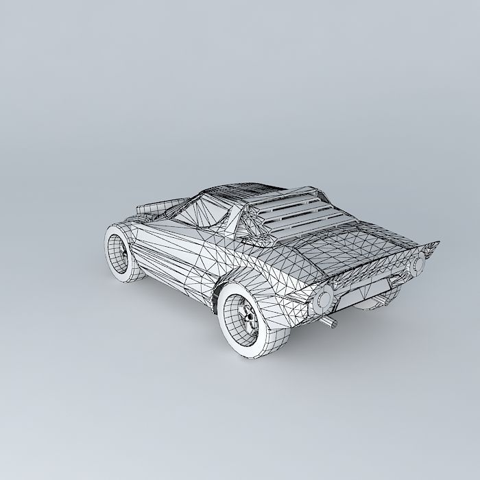 modified lancia stratos Free 3D model_4