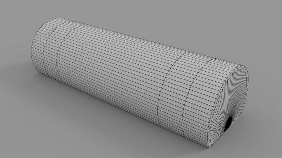 Wooden Trunk House Low-poly 3D model_11