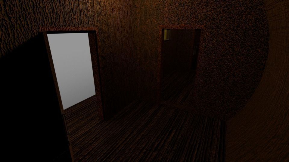 Wooden Trunk House Low-poly 3D model_4