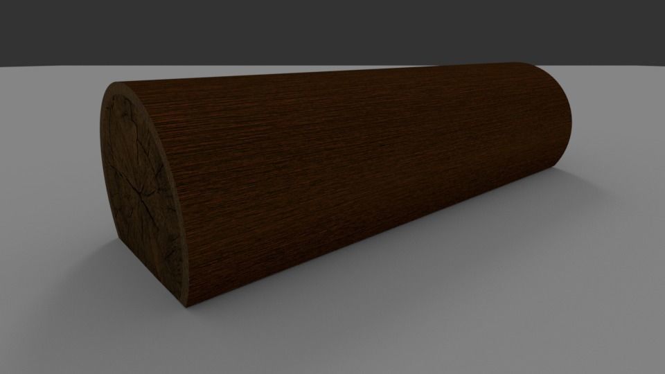 Wooden Trunk House Low-poly 3D model_7