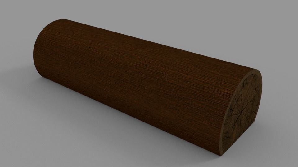 Wooden Trunk House Low-poly 3D model_2