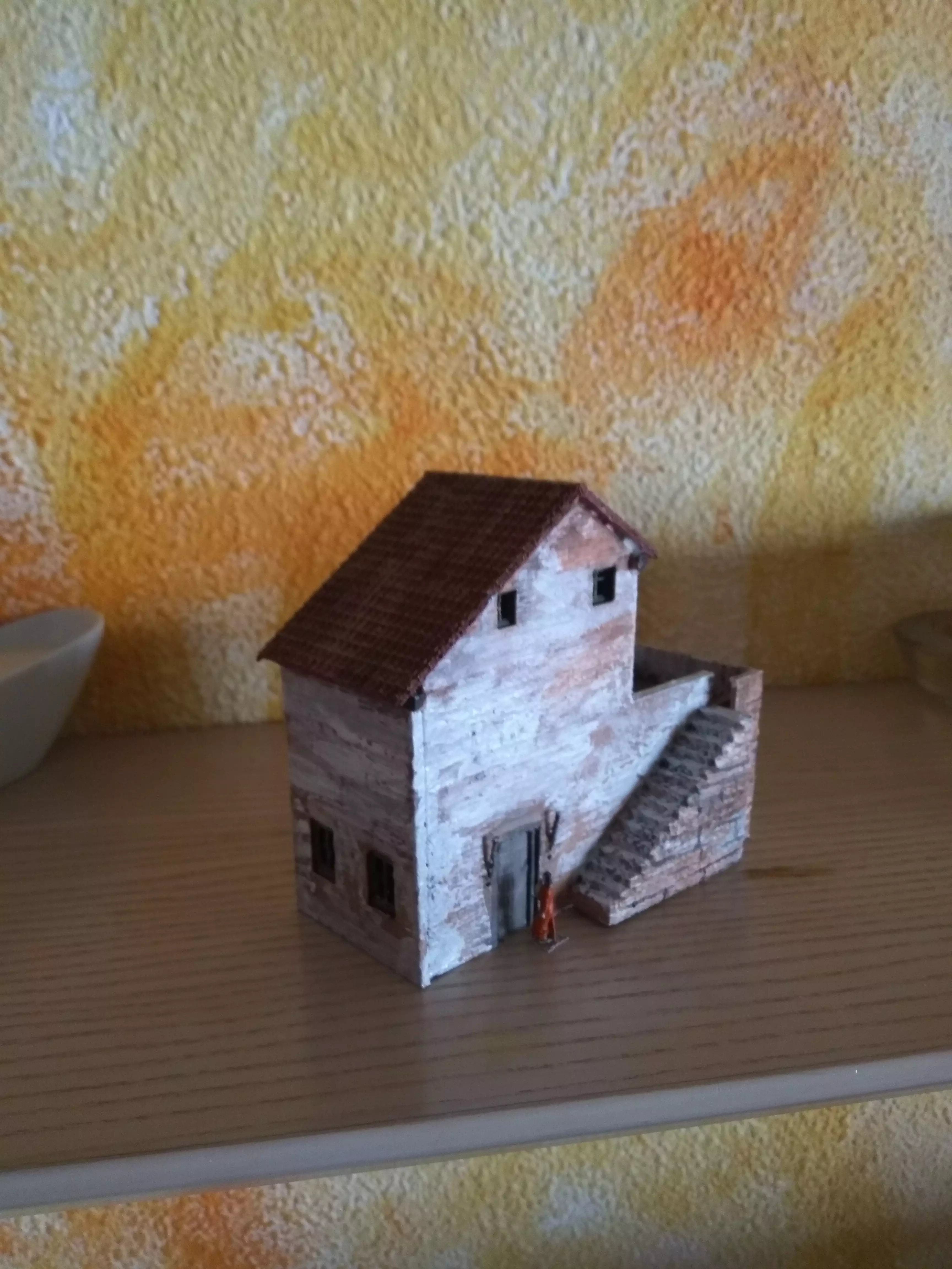 Casa rustica para dioramas 3D model_0