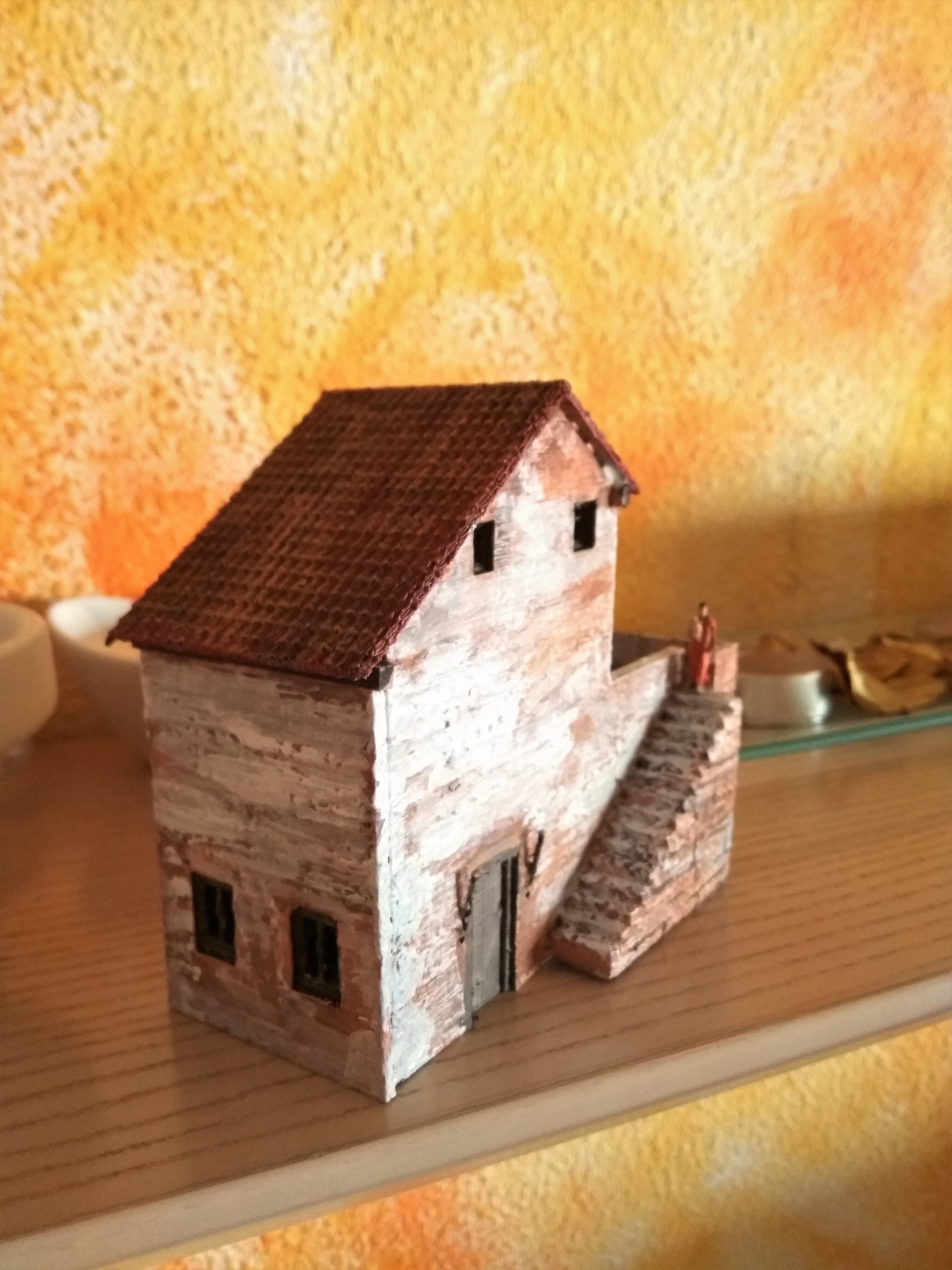 Casa rustica para dioramas 3D model_6