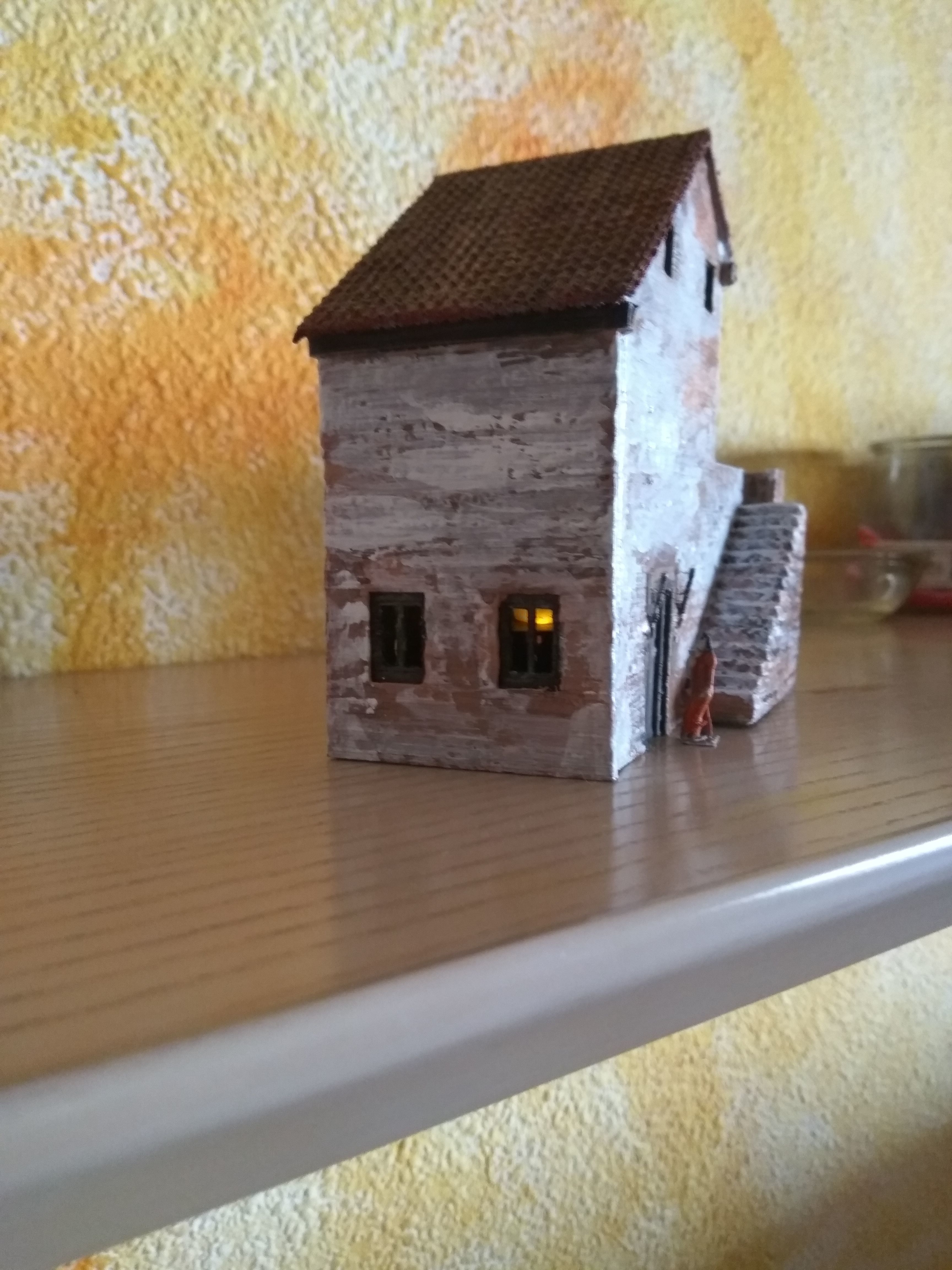 Casa rustica para dioramas 3D model_1