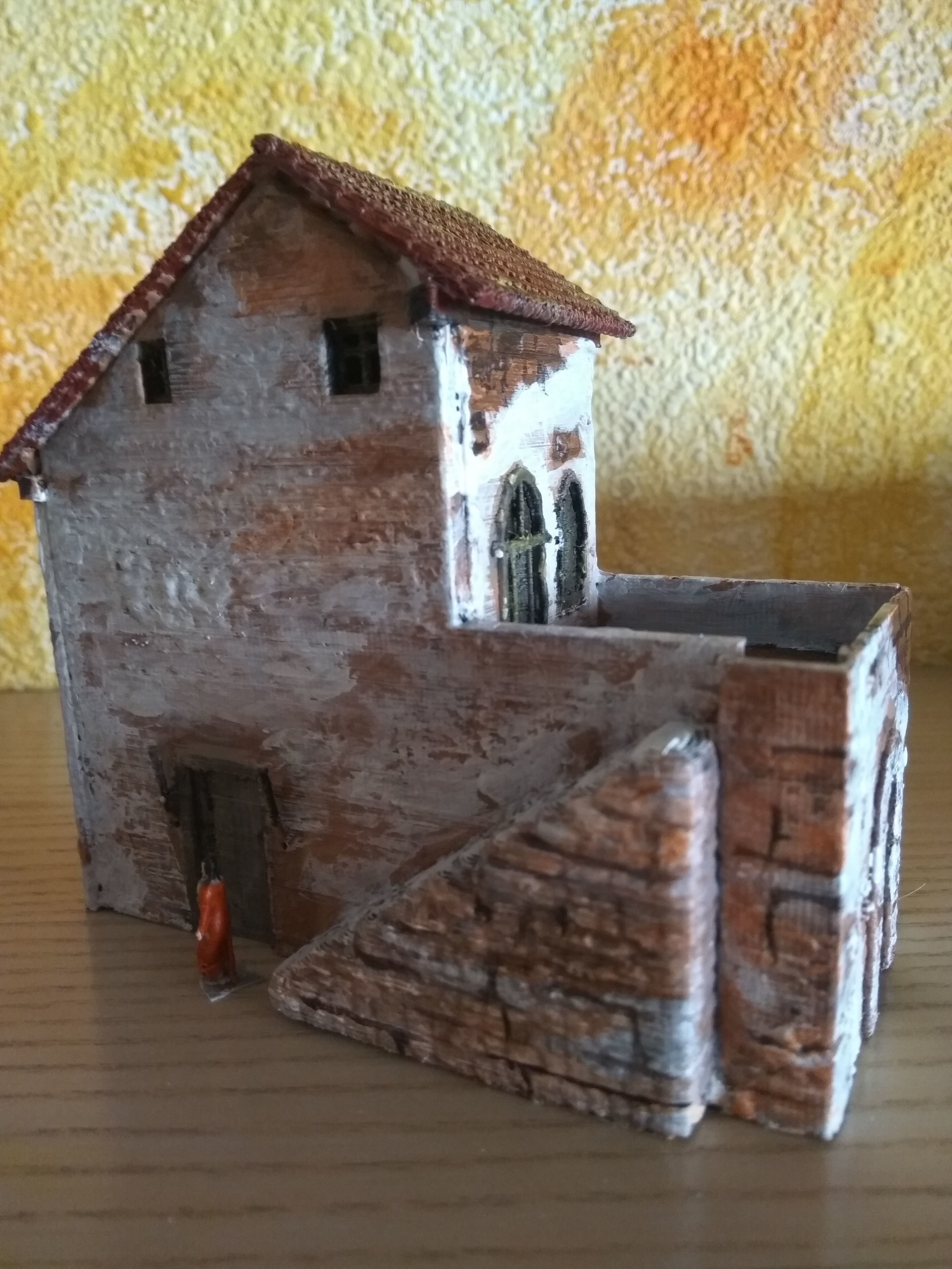 Casa rustica para dioramas 3D model_5
