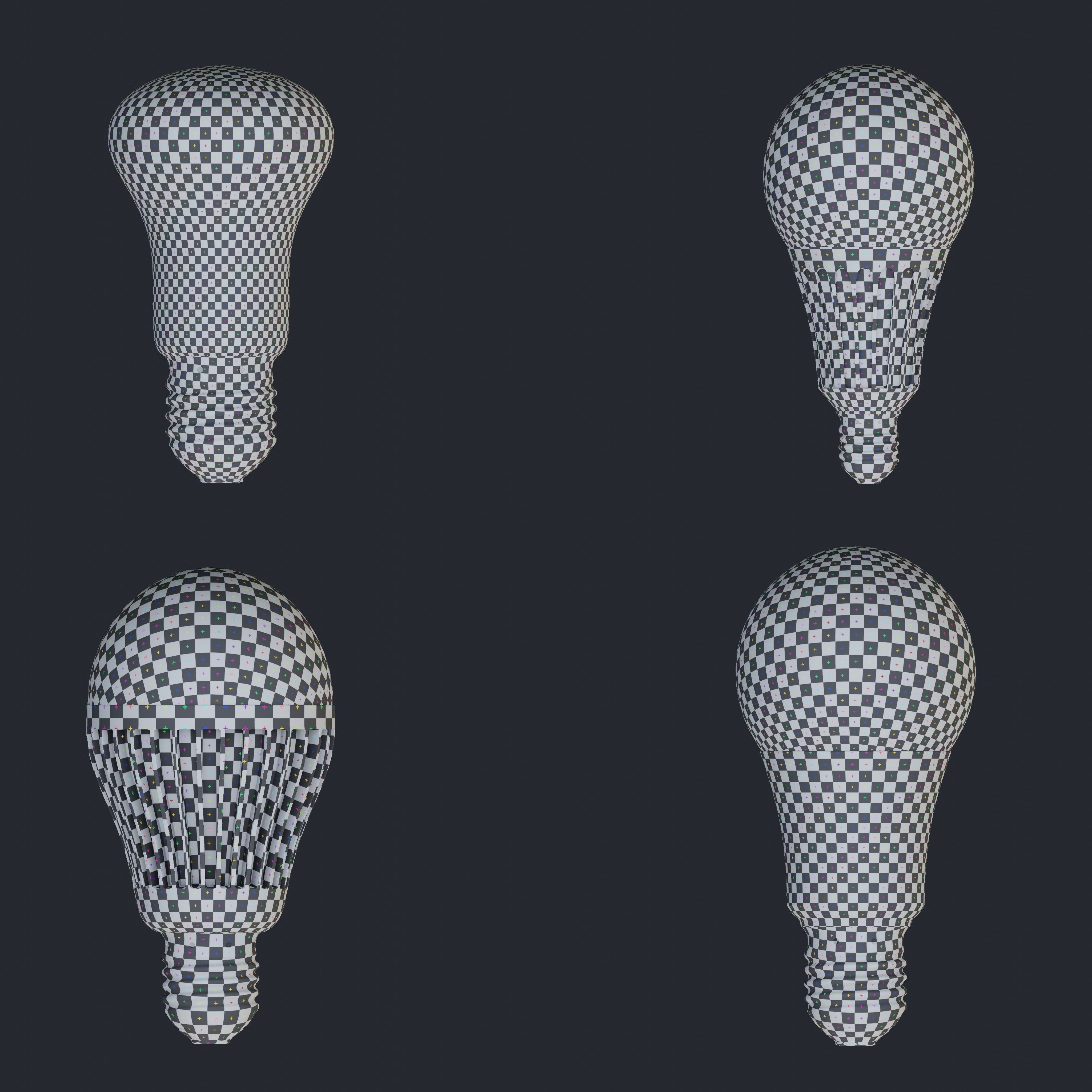 Light bulbs collection Low-poly 3D model_14