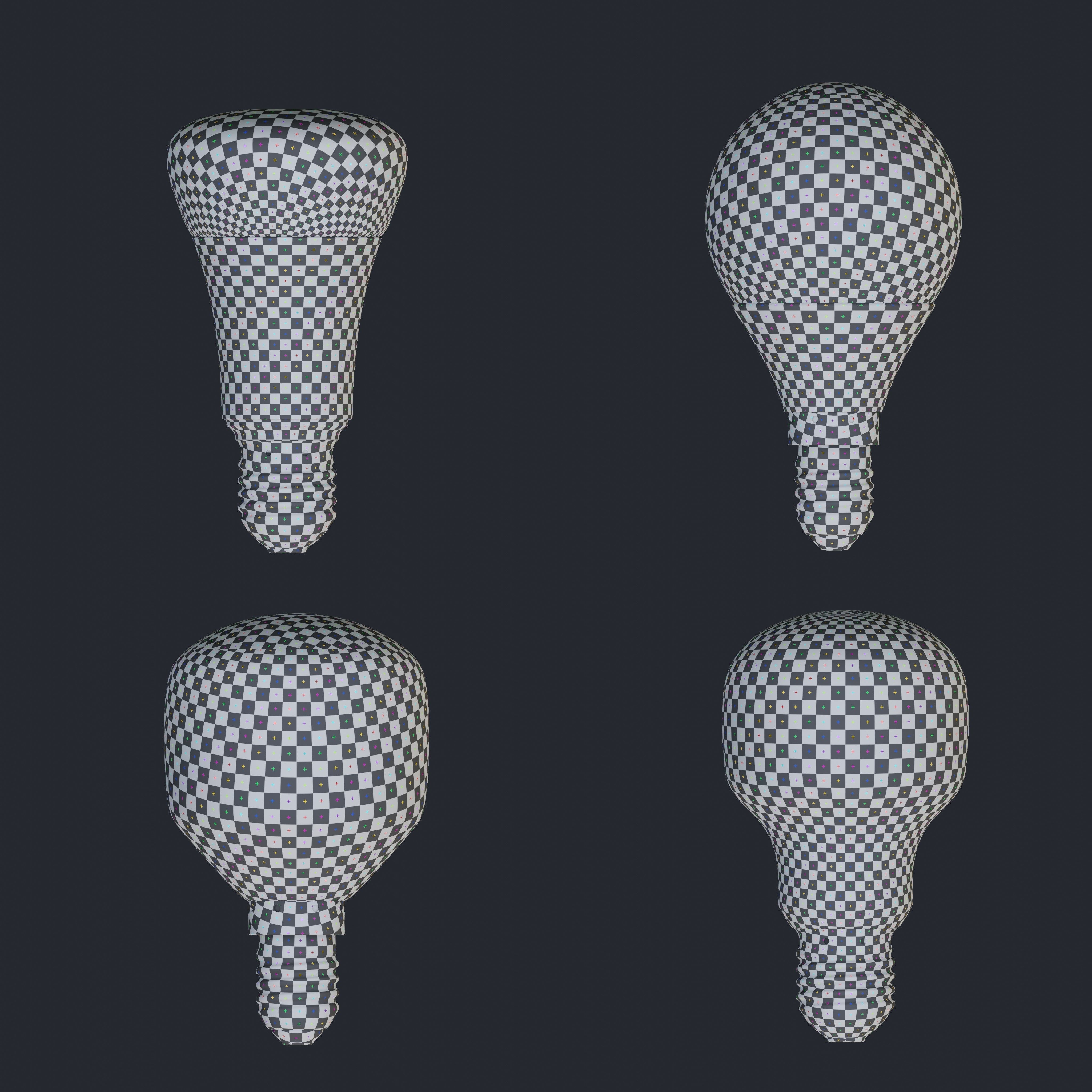 Light bulbs collection Low-poly 3D model_17