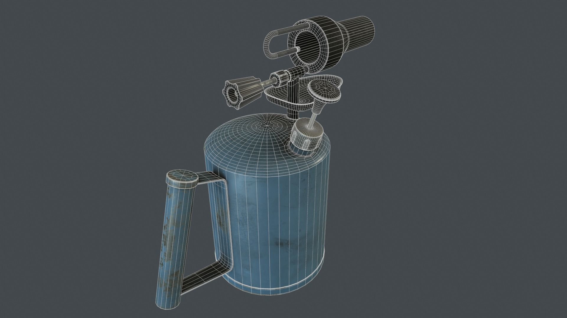 Blowlamp fire extinguisher Free 3D model_4