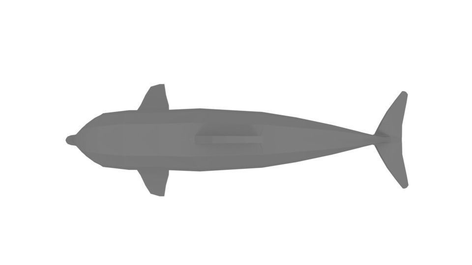 Low Poly Cartoon Dolphin Low-poly 3D model_8