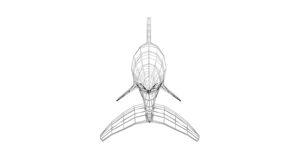 Low Poly Cartoon Dolphin Low-poly 3D model_16