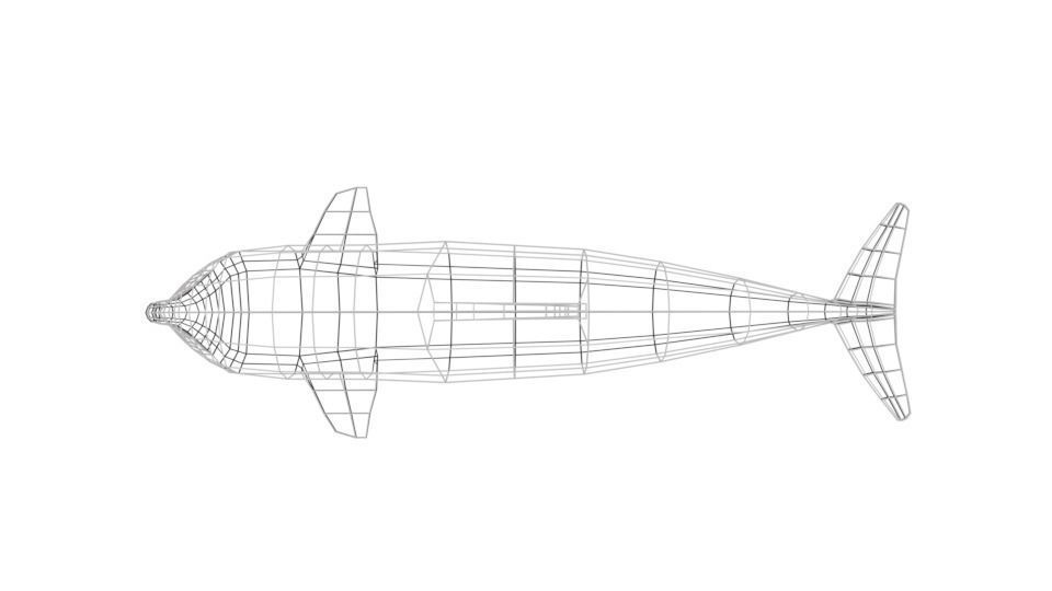 Low Poly Cartoon Dolphin Low-poly 3D model_18