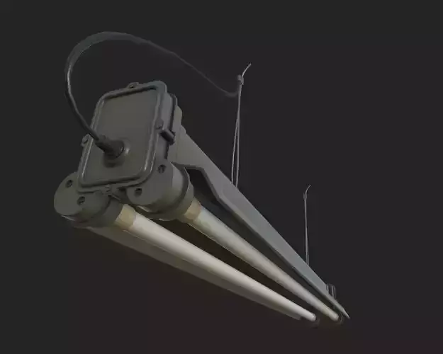 Fluorescent Lamp Low-poly 3D model