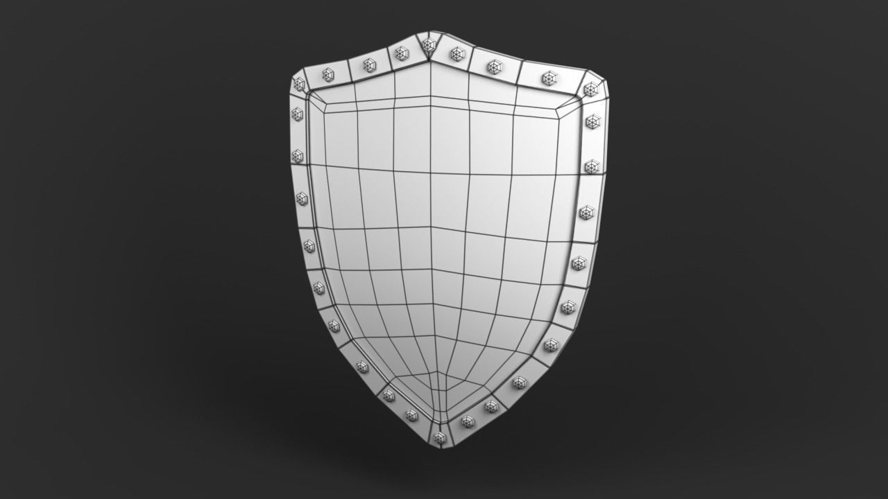 Shield pack  Low-poly 3D model_15