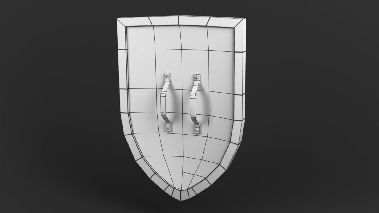 Shield pack  Low-poly 3D model_9