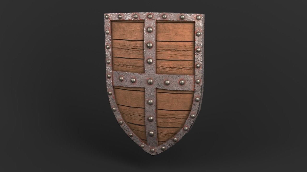 Shield pack  Low-poly 3D model_6