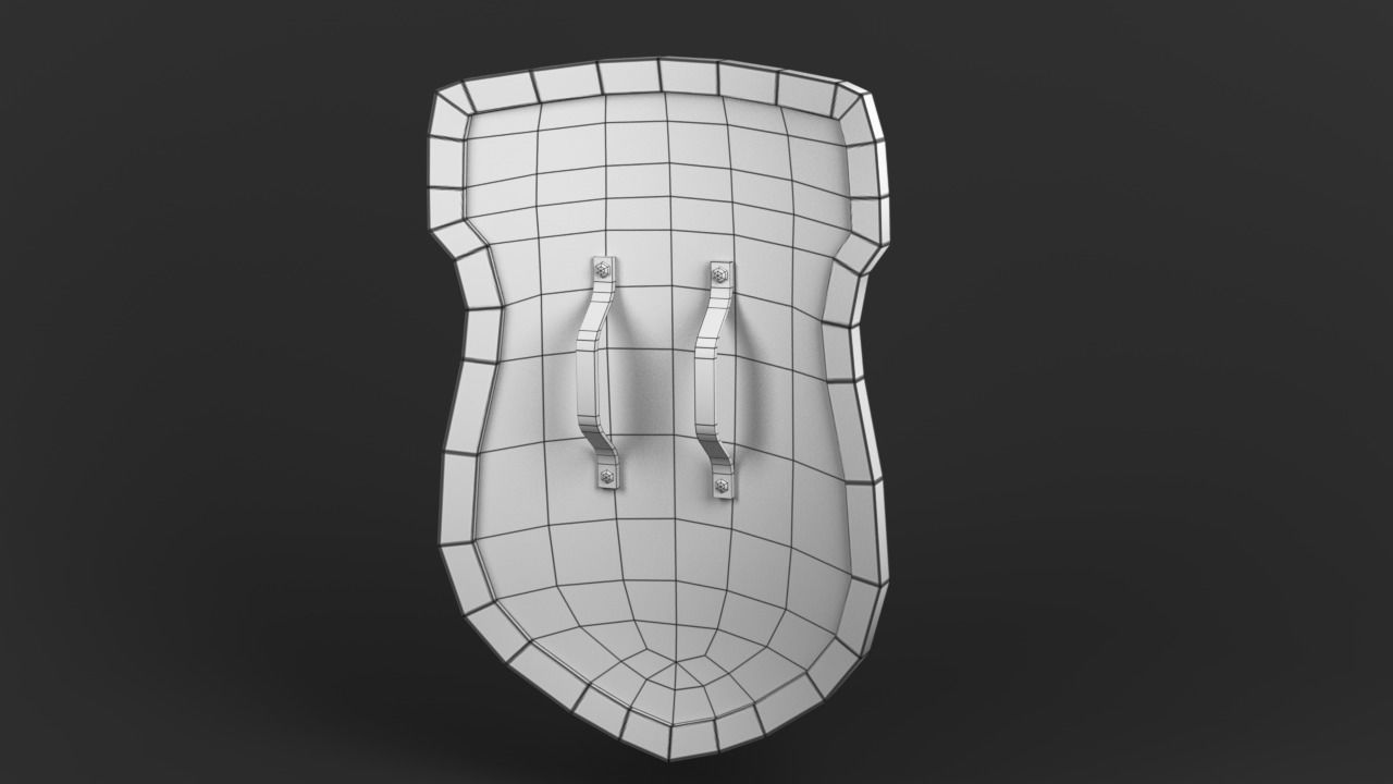 Shield pack  Low-poly 3D model_25