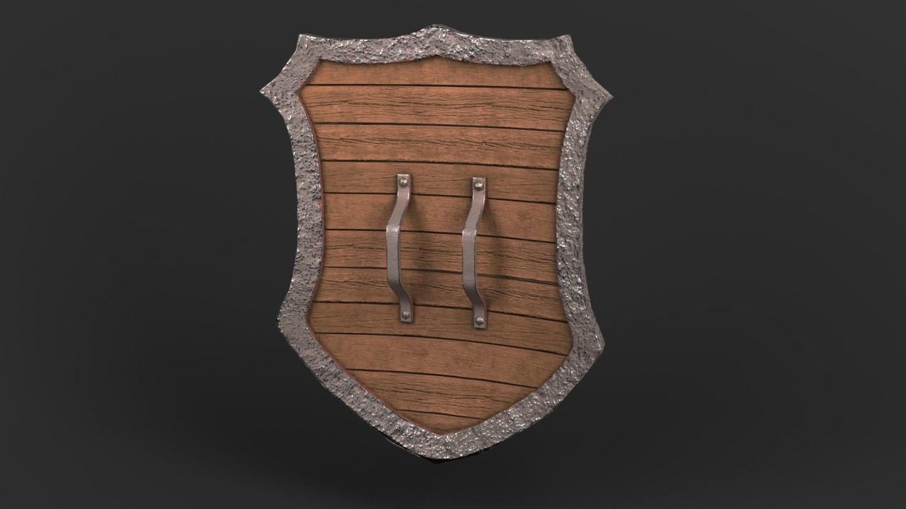 Shield pack  Low-poly 3D model_12