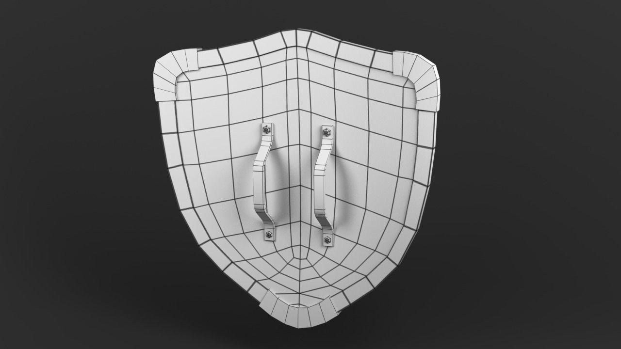 Shield pack  Low-poly 3D model_21