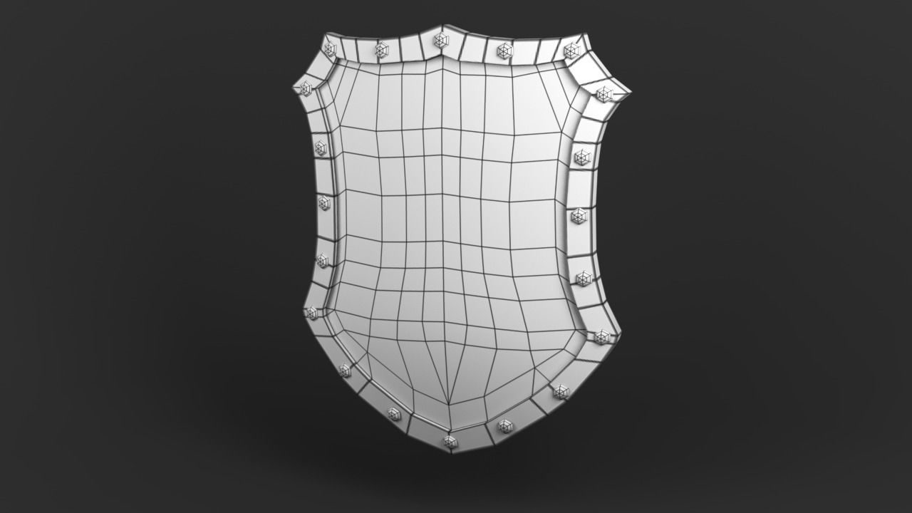 Shield pack  Low-poly 3D model_11