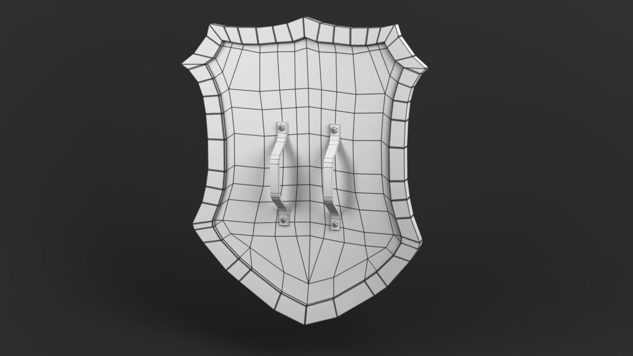 Shield pack  Low-poly 3D model_13