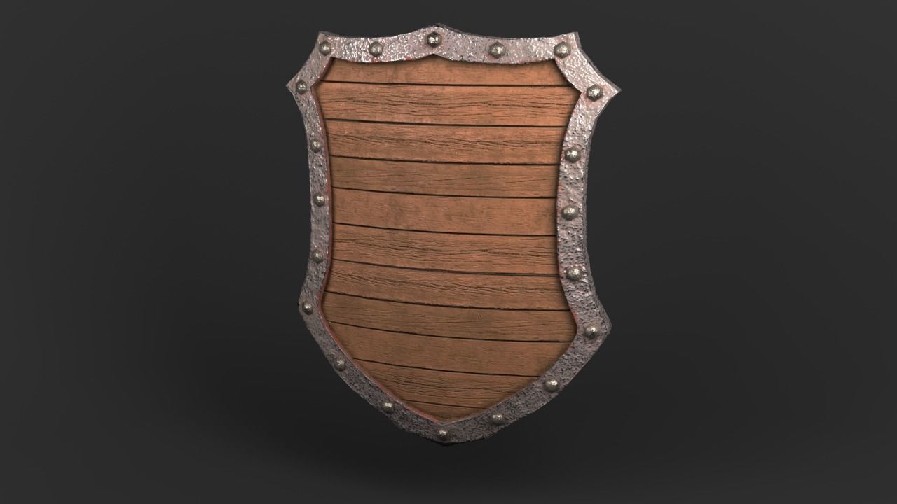 Shield pack  Low-poly 3D model_10