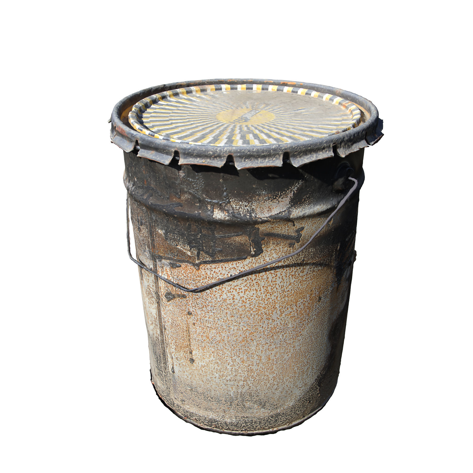 Old Buckets Low-poly 3D model_2