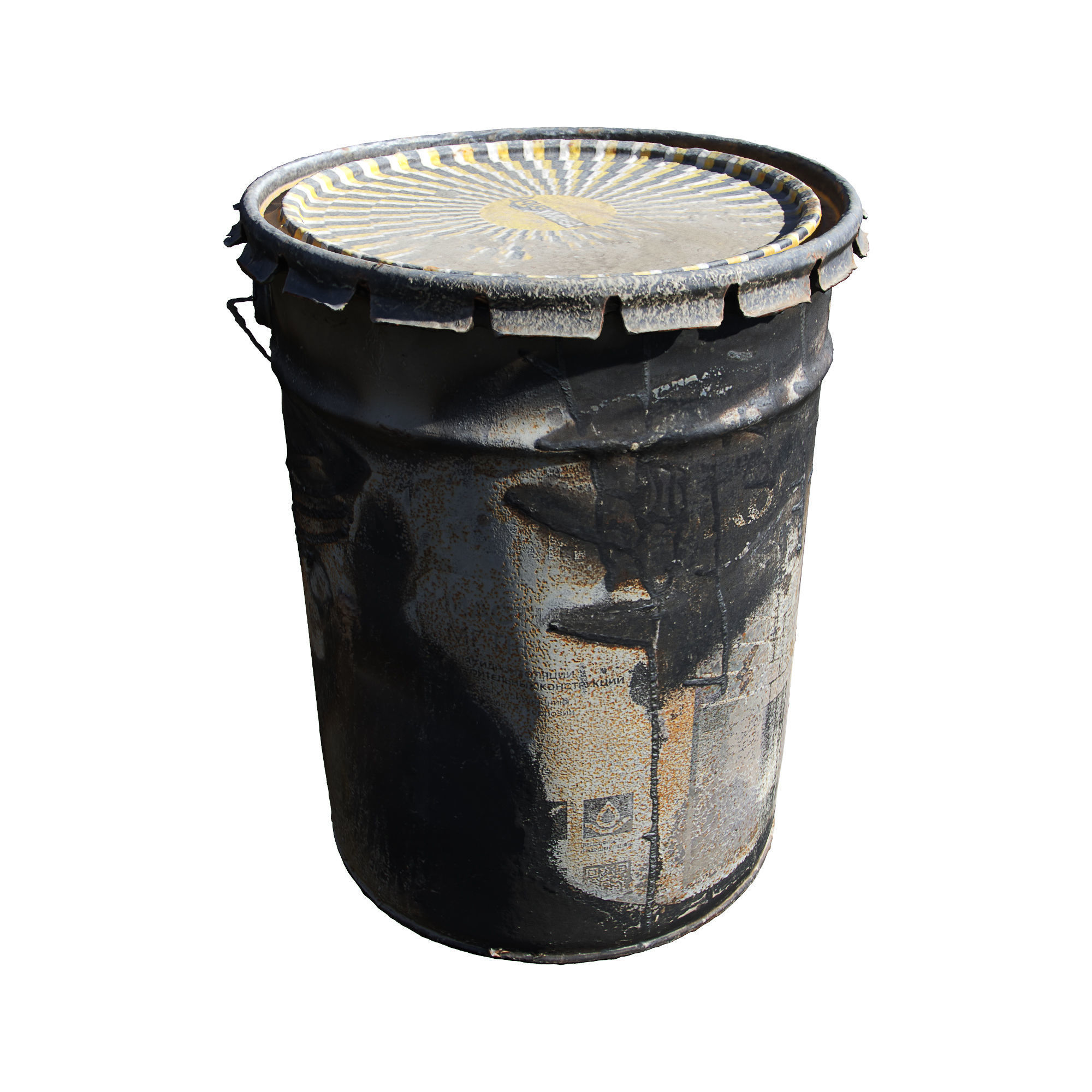 Old Buckets Low-poly 3D model_1