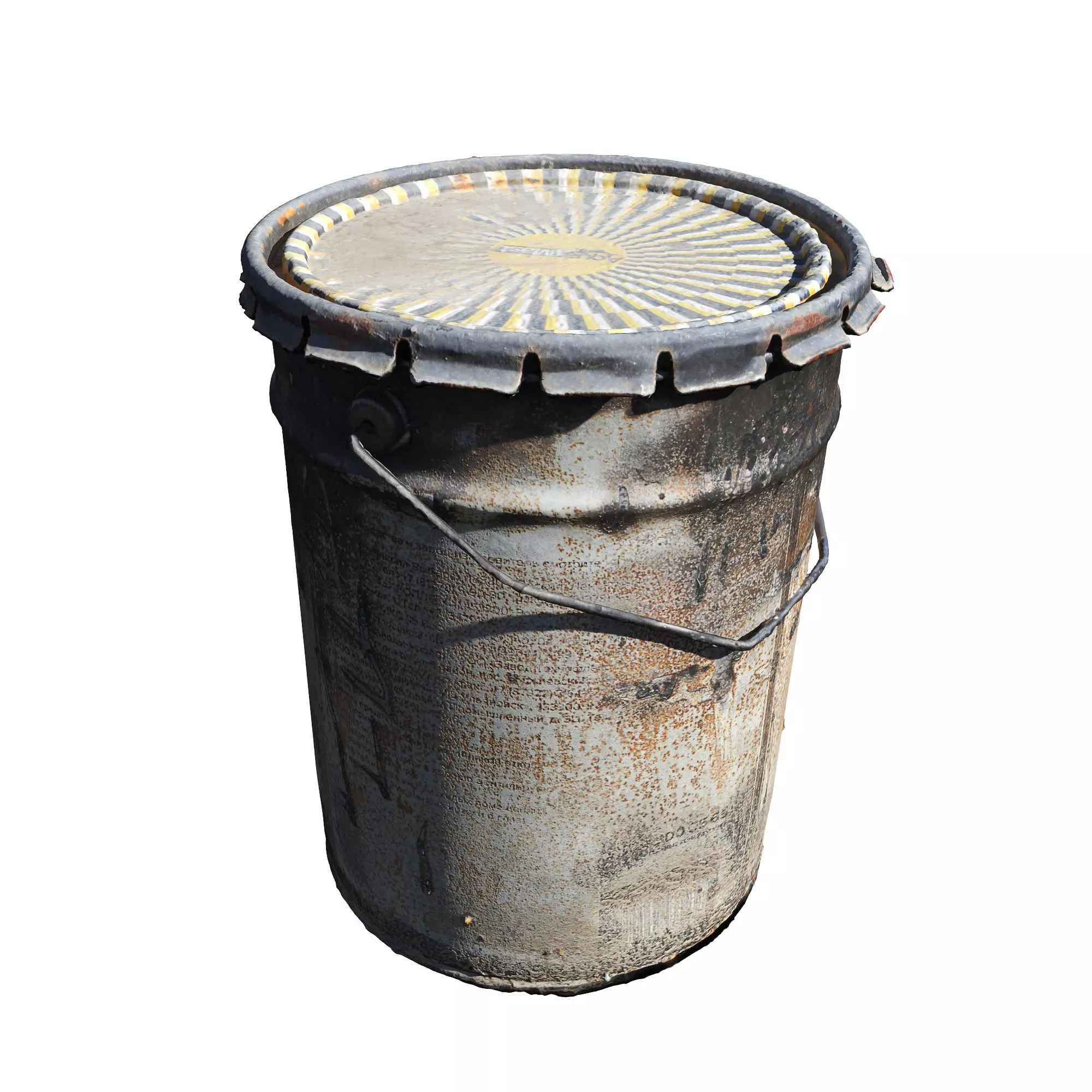 Old Buckets Low-poly 3D model_0