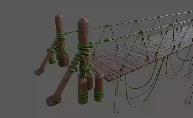 Cartoon Wooden Bridge