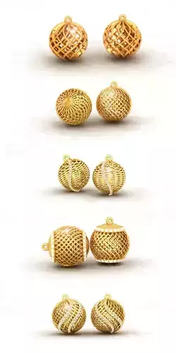 Ball Earrings 3D print model
