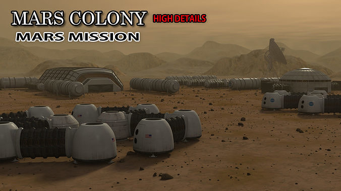 Mars City Colony 3D model
