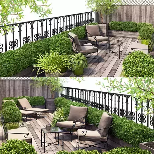 Terrace balcony penthouse 3D model