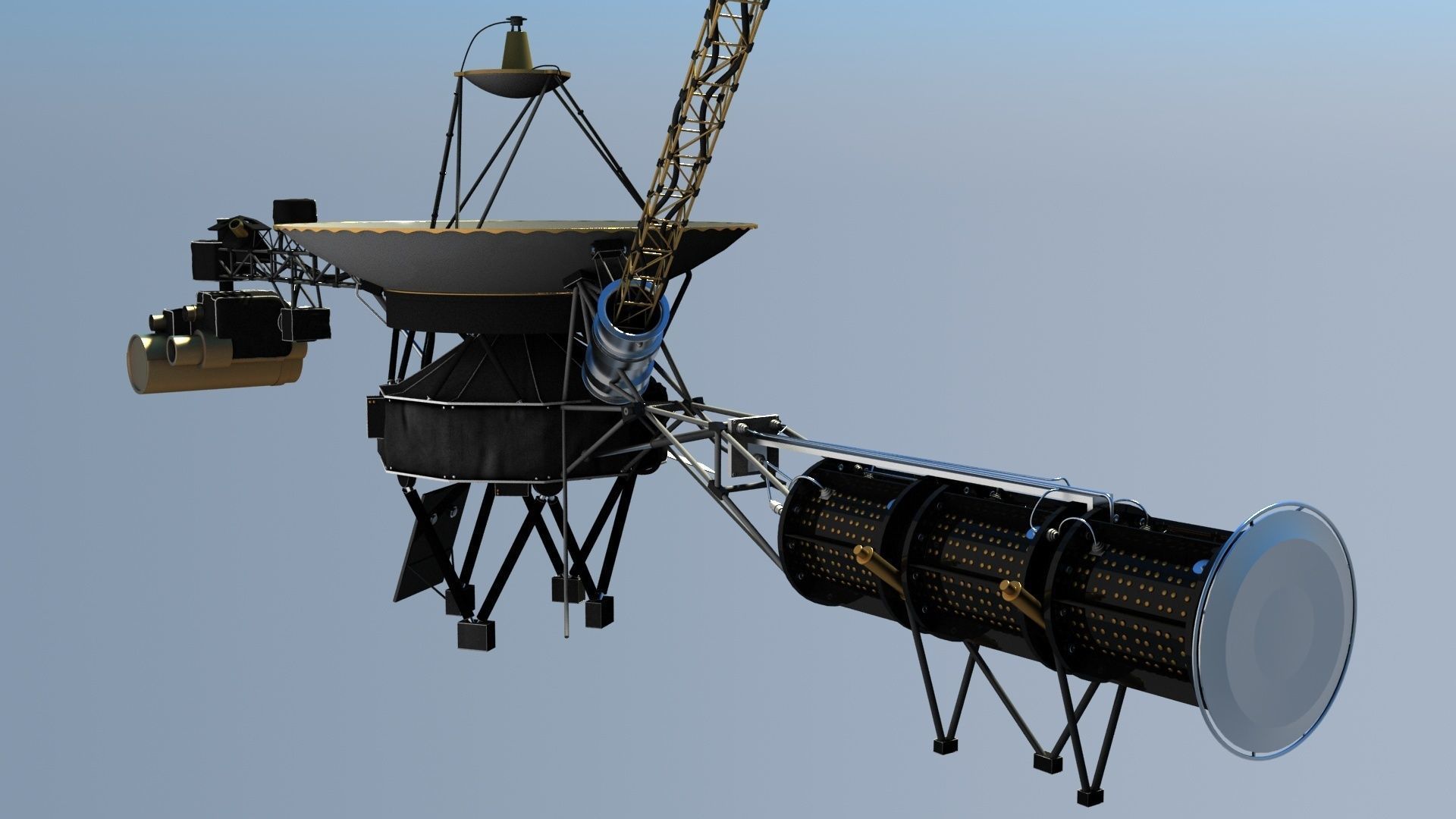 VOYAGER SATELLITE 3D model_10